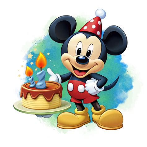 Mickey Mouse Birthday Design, Cute Mickey Mouse Png Clipart, Mickey ...