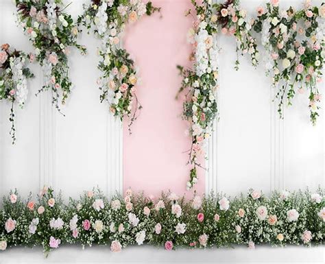 Floral Wedding Wall - Click Props Backdrops