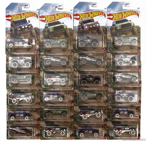 MATTEL HOT WHEELS HMV70 978C 24 Escala 1 64 CHEVROLET SET ASSORTMENT 24 PIECES BAJA 4x4 VARIOUS