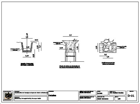 Cross Section Drainage Channel In Autocad Cad Library