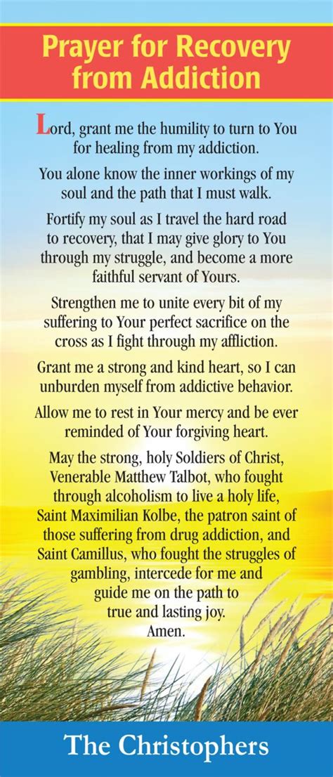 Prayer For Addiction Recovery