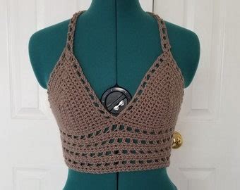 Flower Crochet Bikini Halter Top Lace Festival Crop Top Custom Backless Handmade Bralette Etsy