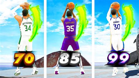 The BEST JUMPSHOTS For EVERY BUILD 3PT RATING And HEIGHT On NBA 2K24