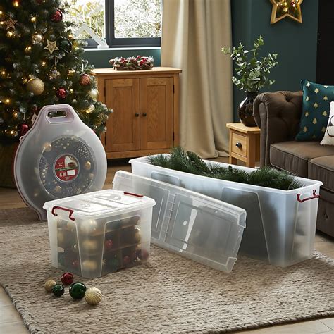 Strata Christmas Tree Storage Box 110l Homebase