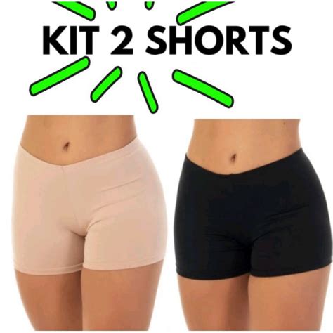 Anagua kit 2 Shortinho Íntimo Segunda Pele Conforto Lingerie Short Shopee Brasil