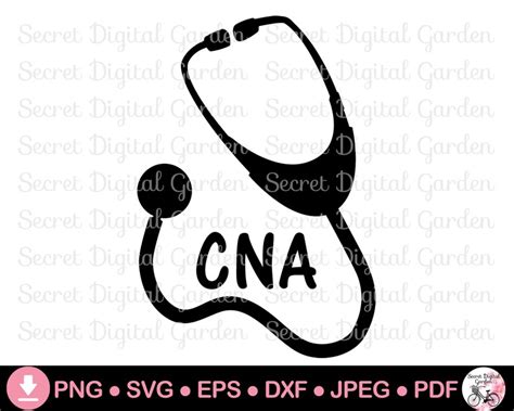 Stethoscope Cna Svg Cricut Cut Files Medical Assistant Etsy