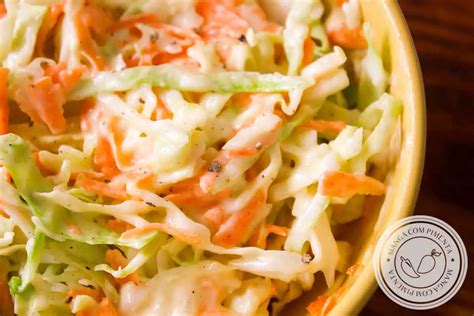 Salada Com Repolho E Cenoura - Salada de Repolho e Cenoura com Maionese - Manga com Pimenta