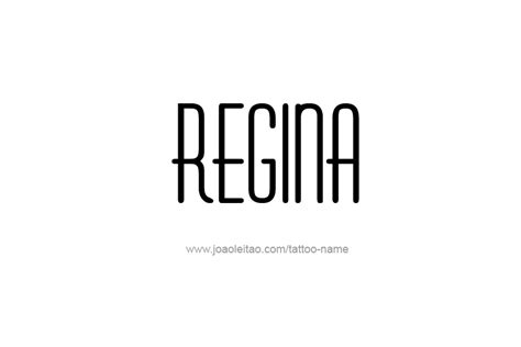 Regina Name Tattoo Designs