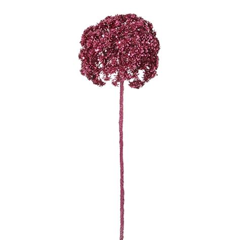 Tige d allium pailleté artificielle fuchsia H90 Noël Maisons du Monde