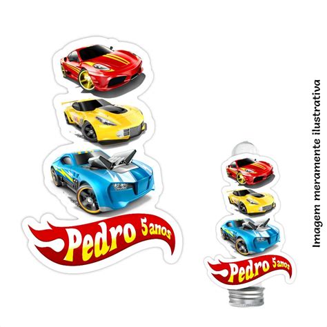 Hot Wheels Aplique Para Tubete Cm Shopee Brasil