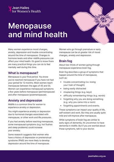 Menopause Mental Health