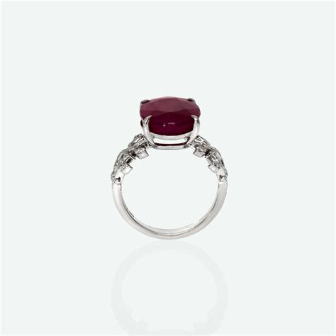 No Reserve Price IGI 8 09 Ct Natural Unheated Red Ruby With 0 09 Ct