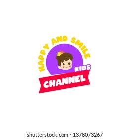 Kids Channel Logo Design Stock Vector (Royalty Free) 1378073267 ...