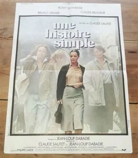 AFFICHE CINEMA FILM Une Histoire Simple Claude Sautet Romy Schneider