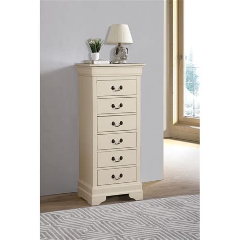 Glory Furniture Louis Phillipe Drawer Lingerie Chest In Beige Homesquare