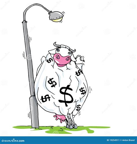 Cartoon Cash Cow Stock Image - Image: 19254911