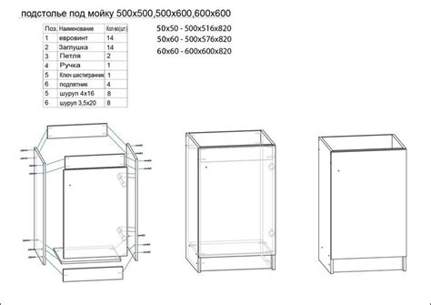 Купить подстолье под мойку 50*60 белый