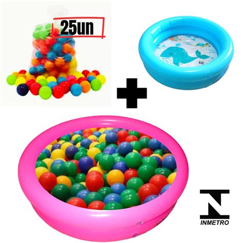 Bola De Piscina De Bolinha - Piscina De Bolinha Infantil Pequena 28 Litros + 25 Bolinhas Coloridas ...