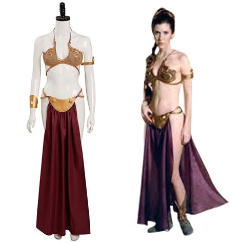 Star Wars Jedi Return Princess Leia Slave Costume Metal Bikini Do Not Accept Customization