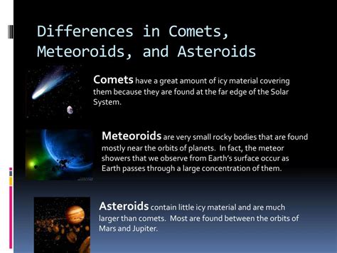 PPT - Asteroids, meteorites, and comets PowerPoint Presentation, free ...