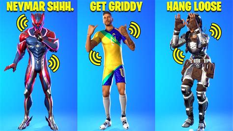 These Legendary Fortnite Dances Have Voices 20 Get Griddy Neymar Built In Hang Loose Hit