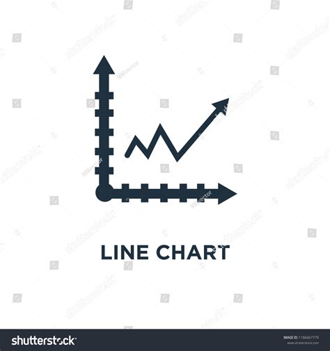 Line Chart Icon Black Filled Vector Stock Vector (Royalty Free ...