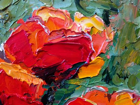 Oil painting Poppies fields Painting by Anastasia Arsenova