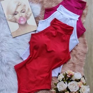 Body Cavado Gola Alta Bojo Feminino Shopee Brasil