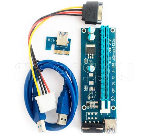 Купить Райзер PCI-e USB 1x-16x molex