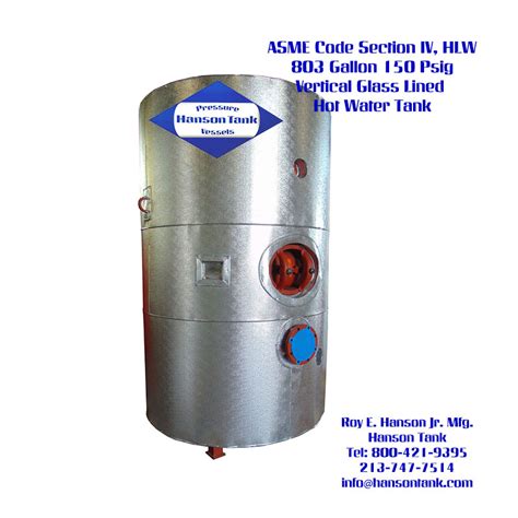 WP B Insulated Hot Water Tanks ASME HLW Hanson Tank