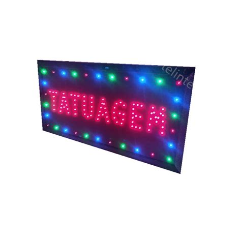 Painel Led Letreiro Luminoso Placa Tatuagem Shopee Brasil