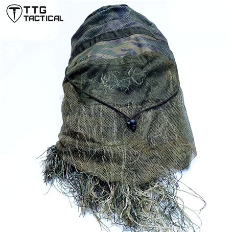 TTGTACTICAL Breathable Camouflage Hunting Ghillie Hoods for Ghillie Suit Burlap Ghillie Hats ...