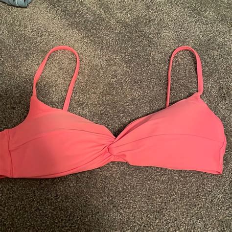 J Crew Swim J Crew Pink Bikini Top Twist Design Peach Color Poshmark