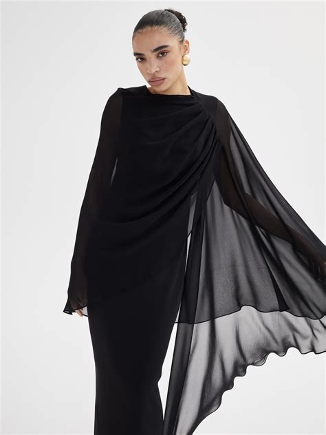 Купить Платье с шифоновой накидкой Black от Basique 7.13