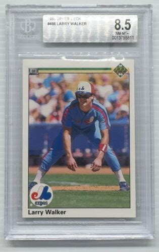 Upper Deck Larry Walker Rookie Rc Bgs Nm Mt Expos Ebay