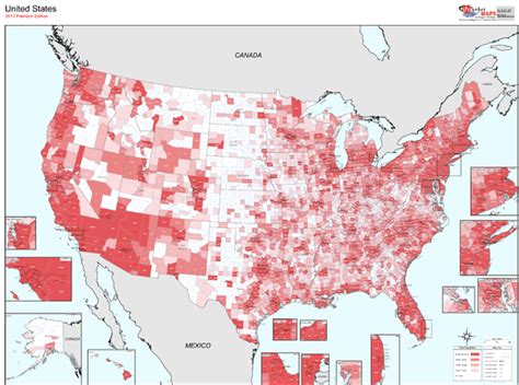 USA Population Demographic Wall Map by MarketMAPS - MapSales