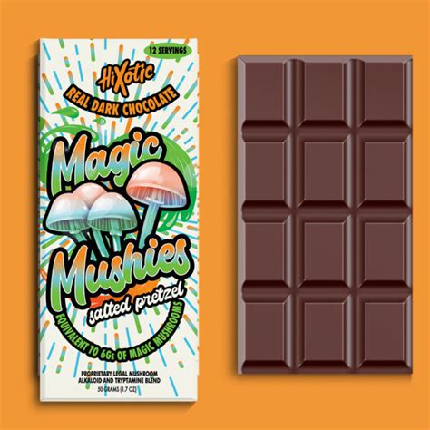 Hixotic Magic Mushies Barra De Chocolate Salted Pretzel Mg Aspire