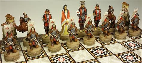 Buy Hpl Japanese Samurai Warrior Knight Oriental Chess Set With 14