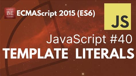 Template Literals In JavaScript 40 EVERYDAYBECODING YouTube