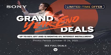 Sony Digital Imaging Gears 50 Off Grand Year End Deals Happening October