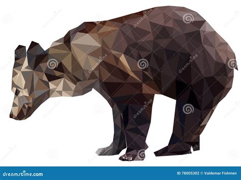 Geometric Polygon Bear Stock Vector Illustration Of Bears 78005302