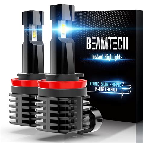 BEAMTECH H11 LED Headlight Bulb 50W 6500K 8000Lumens Extremely Brigh