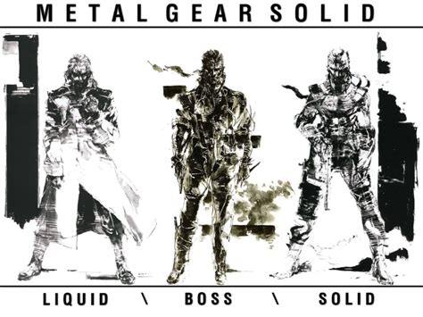 Solid Snake Big Boss Naked Snake And Liquid Snake Metal Gear And 1 More Danbooru