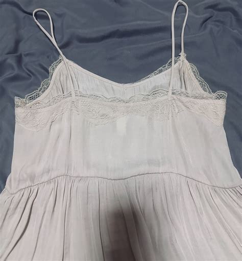 Nwt Auth Mango Nude Pink Lace Silky Cami Top Women S Fashion Tops Sleeveless On Carousell