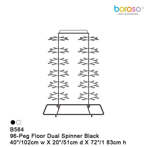 B Peg Floor Dual Spinner Black Boroso Group Lagenda Inflator