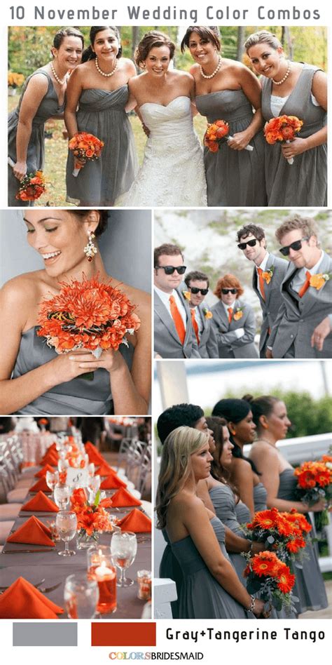 10 Gorgeous November Wedding Color Palettes In 2018 November Wedding