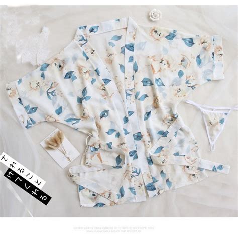 Jual Sexy Lingerie Wanita Baju Tidur Kimono Dan Gstring Lingerie A Baju Tidur Kimono Sexy