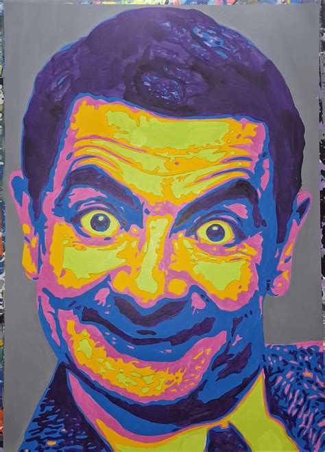 Mr Bean Acrylic Me Rpainting