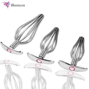 Stainless Steel Bottom Metal Anal Plug Sex Toy Adult Fun Butt Plug Set Sex Toys For Man And