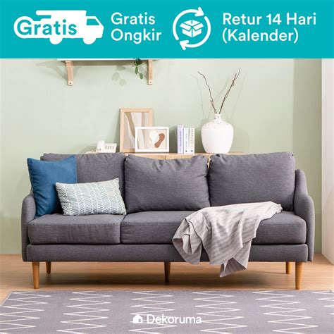 Dekoruma Chiyo Sofa Seater Scandinavian Kursi Tamu Sofa Minimalis